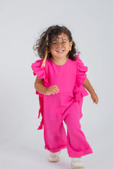 Fushia Linen Jumpsuit